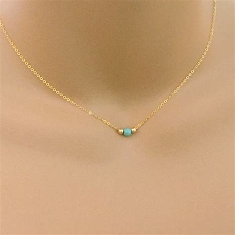 Turquoise Choker Choker Necklace Gold Filled Sterling - Etsy