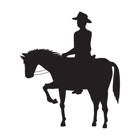 horse and cowboy silhouette 11253073 Vector Art at Vecteezy