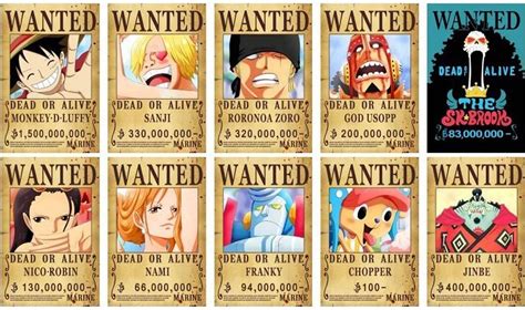 Collectibles & Art One Piece Wanted Posters Straw Hat Crew HIGH QUALITY ...