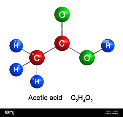 Acetic Acid (CH3COOH) 3D Model With Lewis Structure