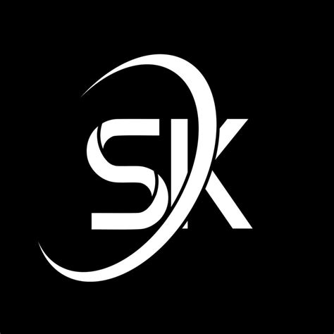 SK logo. S K design. White SK letter. SK letter logo design. Initial ...