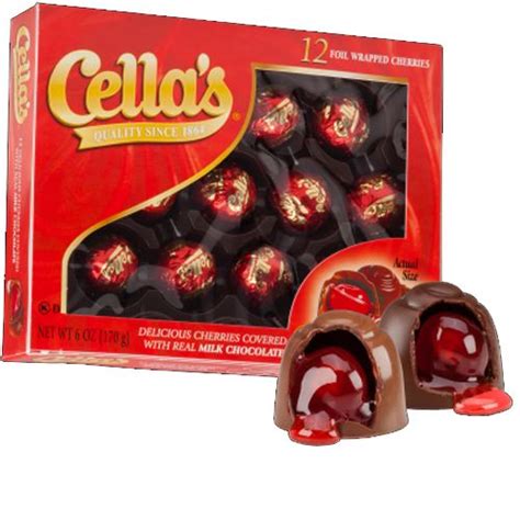 Cella's Foil Wrapped Milk Chocolate Covered Cherries - 6-oz. Box - All ...