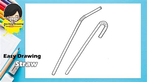 Easy Drawing Straw - YouTube