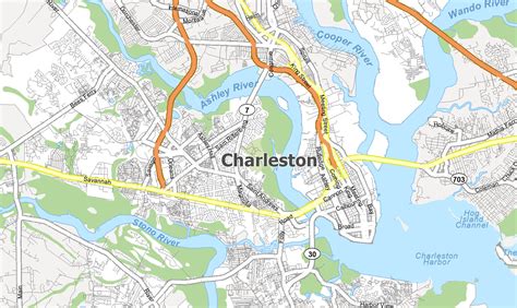 Map of Charleston, South Carolina - GIS Geography