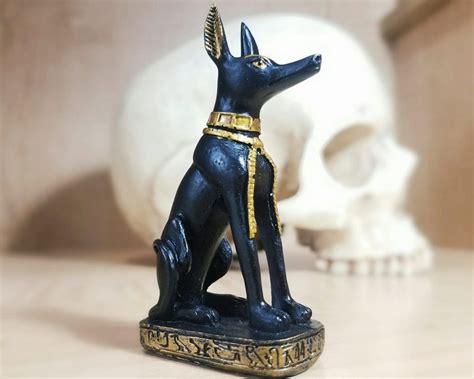 Anubis Statue, Egyptian God of Death, Mini Statue 3 Inches, Sitting ...