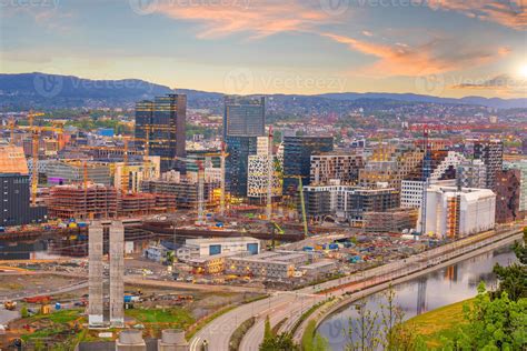 Oslo downtown city skyline cityscape in Norway 8354516 Stock Photo at ...