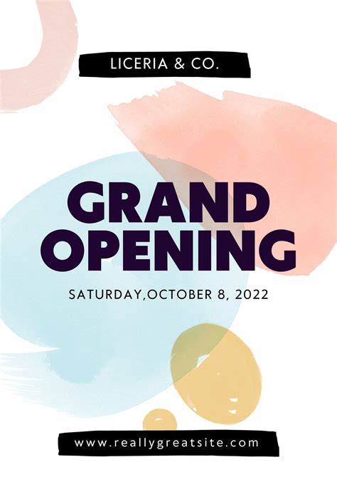 Free Custom Printable Grand Opening Flyer Templates Canva, 50% OFF