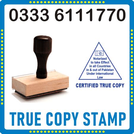 Certified True Copy Stamp Price in Pakistan | Attested Stamp