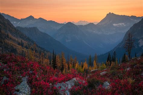 Download Alps Mountain Sunset Forest Fall Nature HD Wallpaper