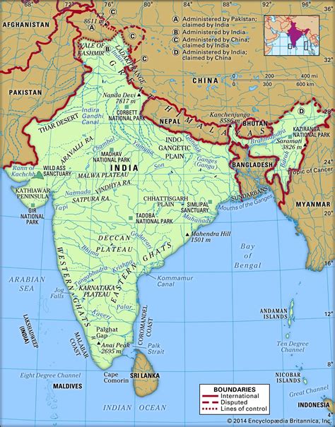 Geography Map Of India