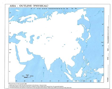 Asia Physical Map Blank - Ardyth Mireille