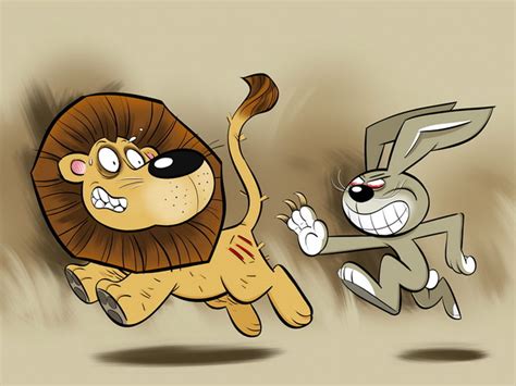 Lion and rabbit by Lukas Hudec on Dribbble