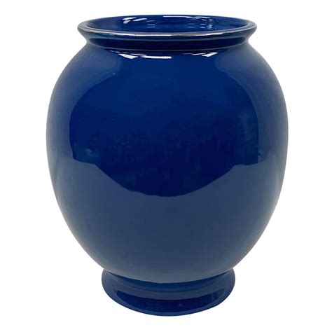 Providence Blue Ceramic Vase, 8"