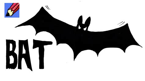 How to Draw a Bat for Halloween Real Easy - YouTube