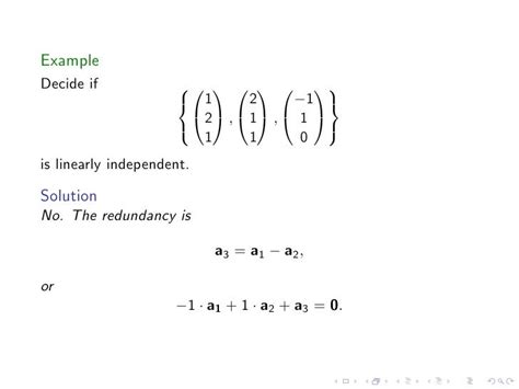 Lesson 12: Linear Independence