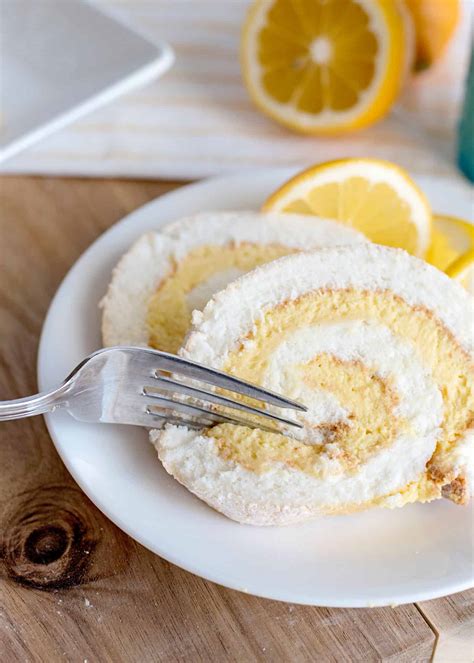 Lemon Angel Food Cake Roll A Heavenly Dessert - Southern Plate