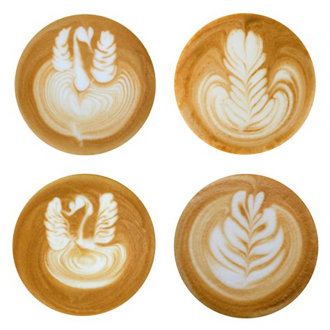 latte art heart shapes on white background 11041010 Stock Photo at Vecteezy