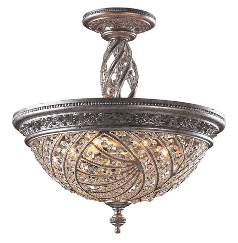 Elk Lighting 6233/6 Crystal Renaissance Semi-Flush Mount Ceiling Fixture