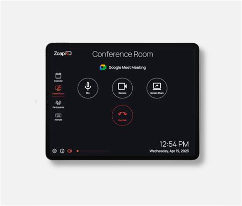 Zoapi Room Controller Tablet with Multi-Video Conferencing