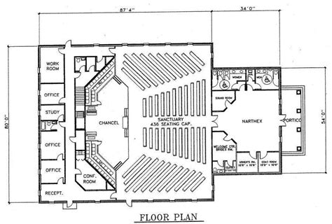 Small Church Designs And Floor Plans - floorplans.click