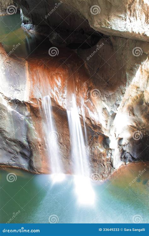 Waterfall in Skocjan Caves stock image. Image of nature - 33649233