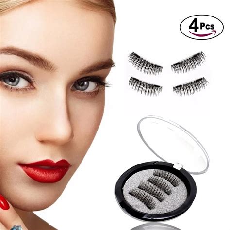 CLOTHOBEAUTY Magnetic eyelashes with 2 magnets magnetic lashes false ...