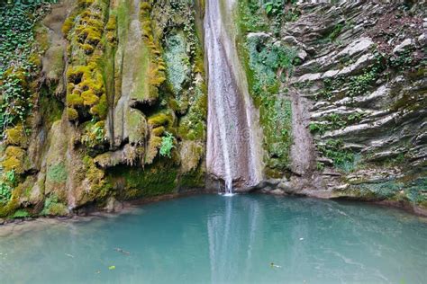 Serene Waterfall At The Portland Japanese Garden Stock Photo - Image of ...