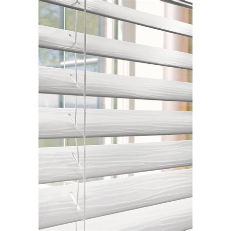 Faux Horizontal Window Wood Blinds Home Furniture Decorators White 2 ...