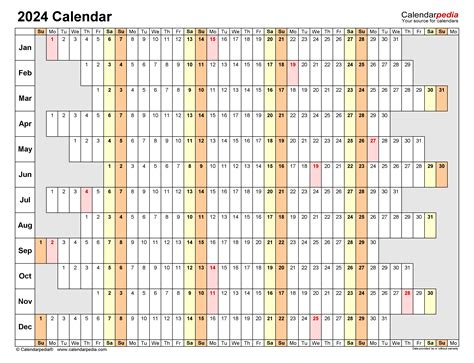 2024 Reservation Weeks Calendar Excel Template - July And August 2024 ...