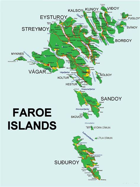 Faroe Islands Maps | Printable Maps of Faroe Islands for Download