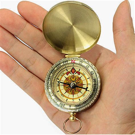 Classic Brass Pocket Watch Style Camping Compass Hiking Outdoor Hiking ...