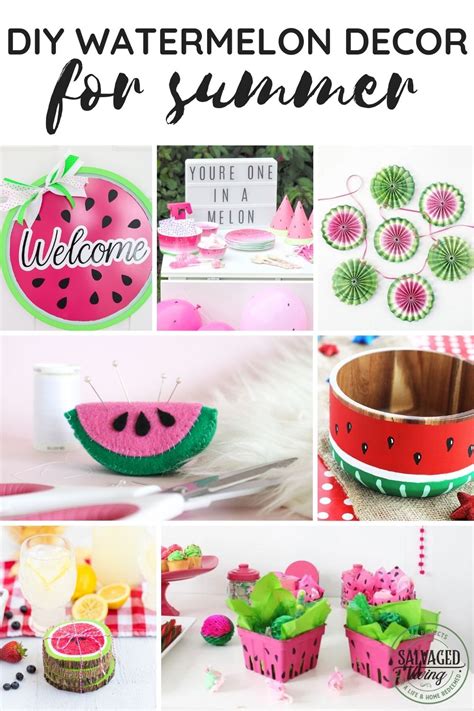 DIY Watermelon Decor For Summer - Salvaged Living