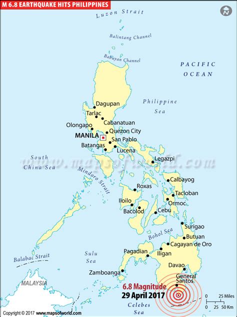 Epicenter Of Earthquake In Philippines - The Earth Images Revimage.Org