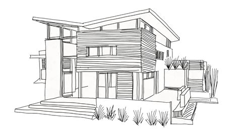 How to Draw a House with Trees | Modern Luxury House - YouTube