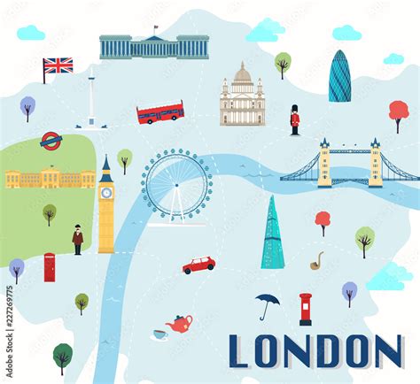 Map Of London Main Attractions - Gisela Ermengarde