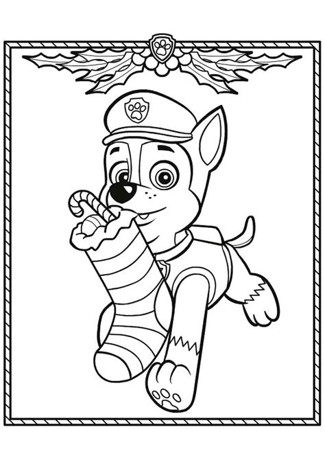 Chase Paw Patrol coloring pages to download and print for free