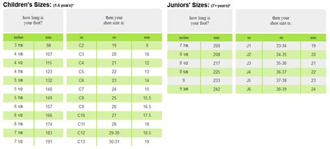 crocs size chart | Crocs size, Size chart, Back to school