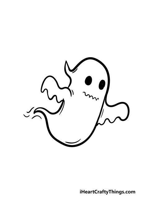 Ghost Drawing - How To Draw A Ghost Step By Step