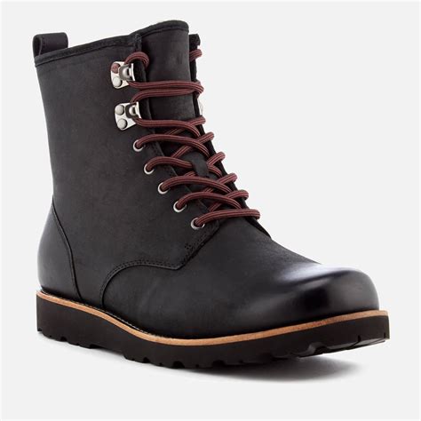 UGG Men's Hannen Tl Waterproof Leather Lace Up Boots in Black for Men ...