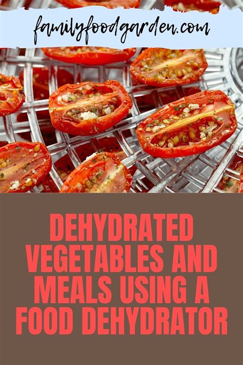 Dehydrated Vegetables and Meals using a Food Dehydrator | Family Food ...