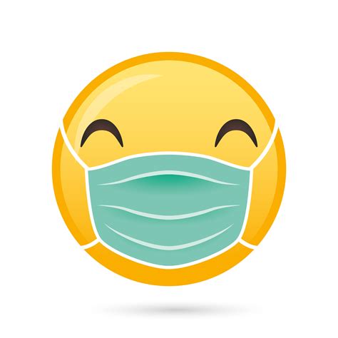 emoji face medical mask funny character 1839412 Vector Art at Vecteezy