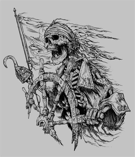 Pirate Skeleton Drawings