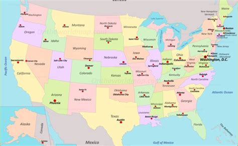 Usa Map States And Capitals Printable Us Capitals Map Printable Us Maps ...