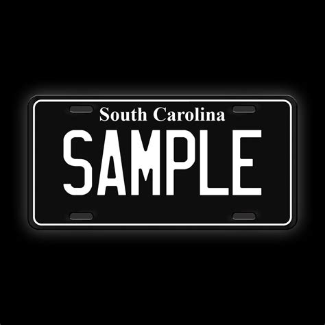 Black Custom South Carolina License Plate – Limitless Workshop