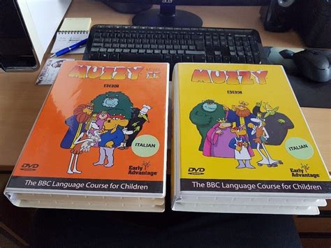 BBC Muzzy Italian Stage 1 &2 Childrens Learning Language DVD & Book Set ...