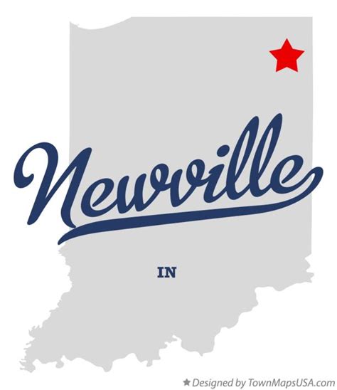 Map of Newville, IN, Indiana