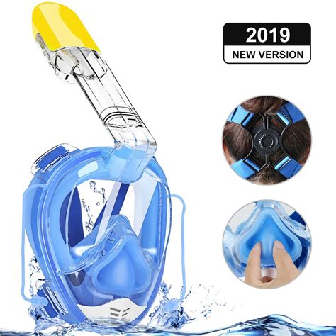 2019 Full Face Diving Mask Snorkel Breathing Tube Scuba Underwater ...