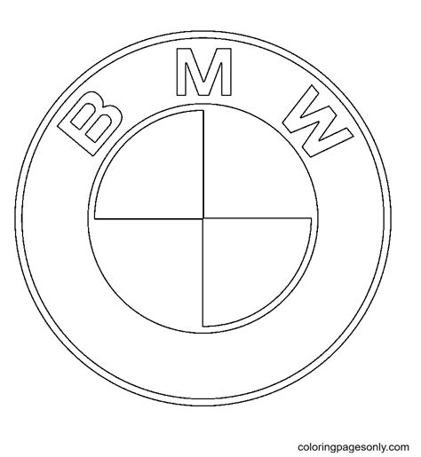 BMW Logo Coloring Page - Free Printable Coloring Pages