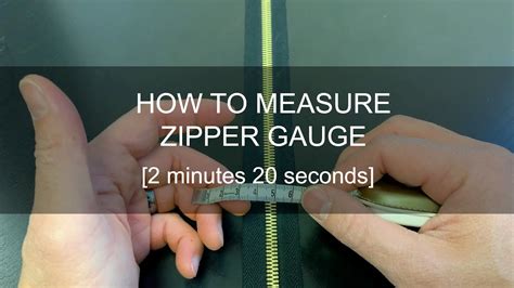 How to Measure Zipper Gauge (Size) - YouTube