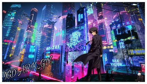 Neon Anime Wallpaper - Anime Girl Billboard Neon City 4k Hd Anime 4k ...